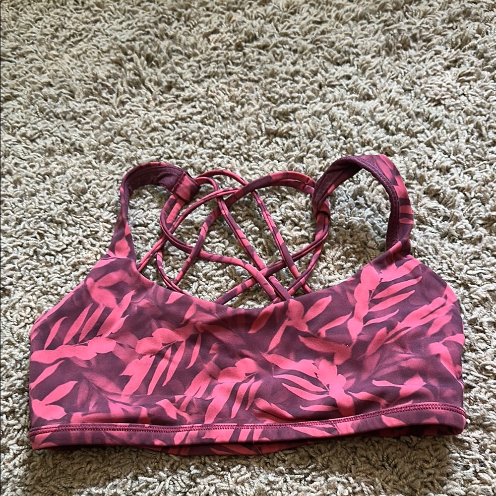 lululemon Free to be Wild Bra Red/Maroon Size 6